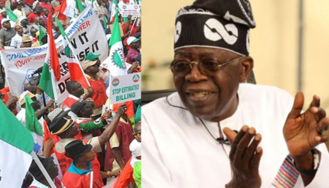 Photo of NLC and President Bola Tinubu